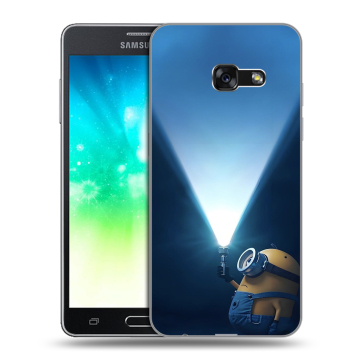 Силиконовый противоударный чехол на Samsung Galaxy A3 (2017) с принтом Миньоны