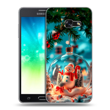 Силиконовый противоударный чехол на Samsung Galaxy A3 (2017) с принтом Новый год Силиконовый противоударный чехол на Samsung Galaxy A3 (2017) с принтом Новый год