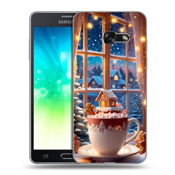 Силиконовый противоударный чехол на Samsung Galaxy A3 (2017) с принтом Новый год Силиконовый противоударный чехол на Samsung Galaxy A3 (2017) с принтом Новый год