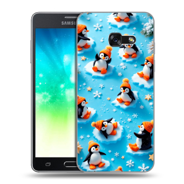Силиконовый противоударный чехол на Samsung Galaxy A3 (2017) с принтом Новый год Силиконовый противоударный чехол на Samsung Galaxy A3 (2017) с принтом Новый год