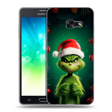 Силиконовый противоударный чехол на Samsung Galaxy A3 (2017) с принтом Гринч Новый год Рождество Силиконовый противоударный чехол на Samsung Galaxy A3 (2017) с принтом Гринч Новый год Рождество