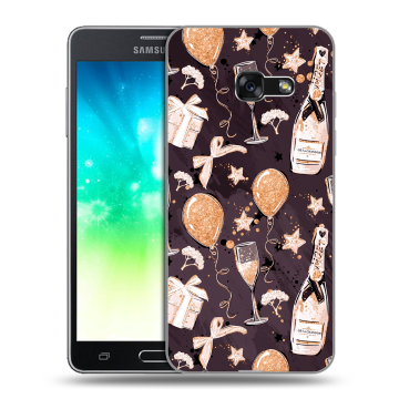 Силиконовый противоударный чехол на Samsung Galaxy A3 (2017) с принтом Новый год Силиконовый противоударный чехол на Samsung Galaxy A3 (2017) с принтом Новый год