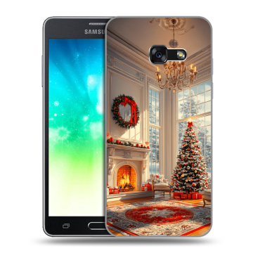 Силиконовый противоударный чехол на Samsung Galaxy A3 (2017) с принтом Новый год Силиконовый противоударный чехол на Samsung Galaxy A3 (2017) с принтом Новый год
