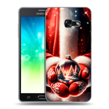 Силиконовый противоударный чехол на Samsung Galaxy A3 (2017) с принтом Новый год Силиконовый противоударный чехол на Samsung Galaxy A3 (2017) с принтом Новый год