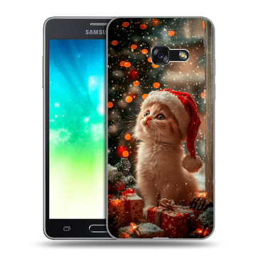 Силиконовый противоударный чехол на Samsung Galaxy A3 (2017) с принтом Новый год Силиконовый противоударный чехол на Samsung Galaxy A3 (2017) с принтом Новый год
