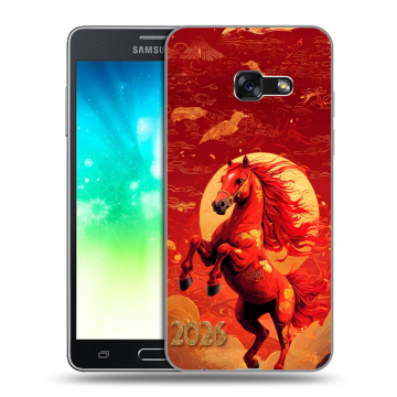 Силиконовый противоударный чехол на Samsung Galaxy A3 (2017) с принтом Новый год Силиконовый противоударный чехол на Samsung Galaxy A3 (2017) с принтом Новый год