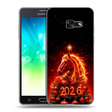 Силиконовый противоударный чехол на Samsung Galaxy A3 (2017) с принтом Новый год Силиконовый противоударный чехол на Samsung Galaxy A3 (2017) с принтом Новый год