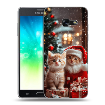 Силиконовый противоударный чехол на Samsung Galaxy A3 (2017) с принтом Новый год Силиконовый противоударный чехол на Samsung Galaxy A3 (2017) с принтом Новый год