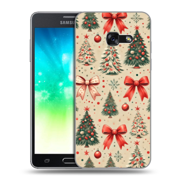 Силиконовый противоударный чехол на Samsung Galaxy A3 (2017) с принтом Новый год Силиконовый противоударный чехол на Samsung Galaxy A3 (2017) с принтом Новый год