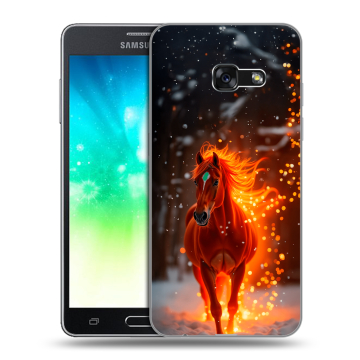 Силиконовый противоударный чехол на Samsung Galaxy A3 (2017) с принтом Новый год Силиконовый противоударный чехол на Samsung Galaxy A3 (2017) с принтом Новый год
