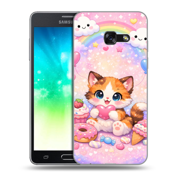 Силиконовый противоударный чехол на Samsung Galaxy A3 (2017) с принтом для девочек