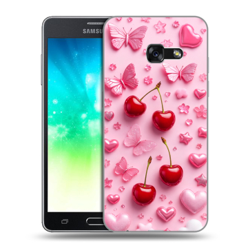 Силиконовый противоударный чехол на Samsung Galaxy A3 (2017) с принтом для девочек
