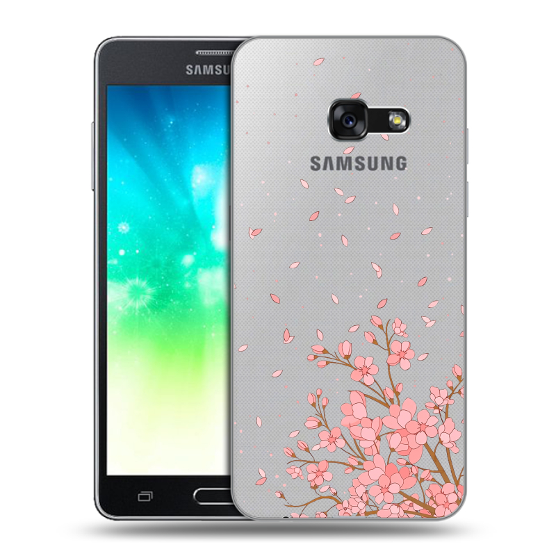 Пластиковый чехол на Samsung Galaxy A3 (2017) с принтом Ветка сакуры Пластиковый чехол на Samsung Galaxy A3 (2017) с принтом Ветка сакуры