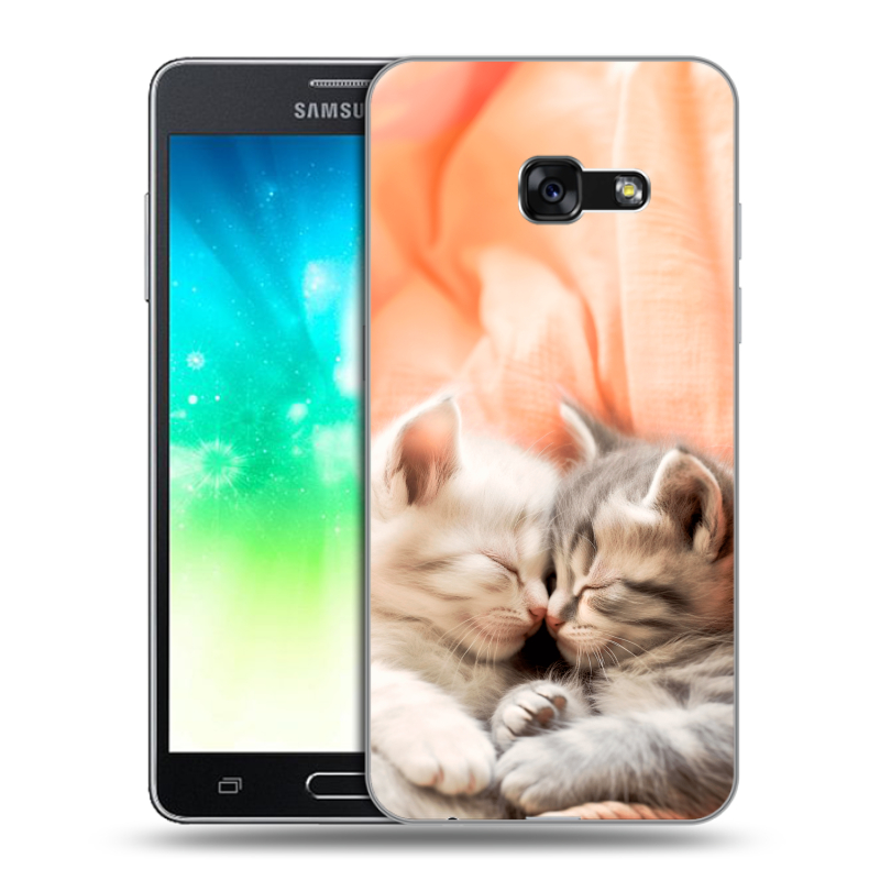 Пластиковый чехол на Samsung Galaxy A3 (2017) с принтом Котята Пластиковый чехол на Samsung Galaxy A3 (2017) с принтом Котята