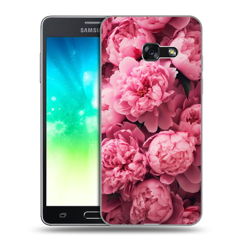 Пластиковый чехол на Samsung Galaxy A3 (2017) с принтом цветы пионы Пластиковый чехол на Samsung Galaxy A3 (2017) с принтом цветы пионы