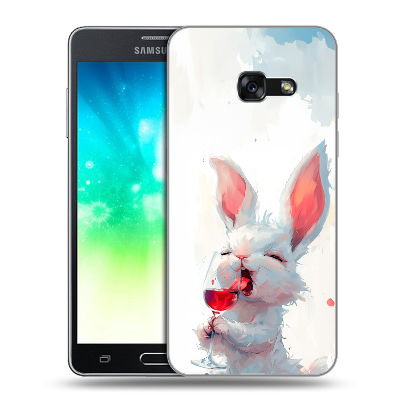 Пластиковый чехол на Samsung Galaxy A3 (2017) с принтом кролик зайчик Пластиковый чехол на Samsung Galaxy A3 (2017) с принтом кролик зайчик