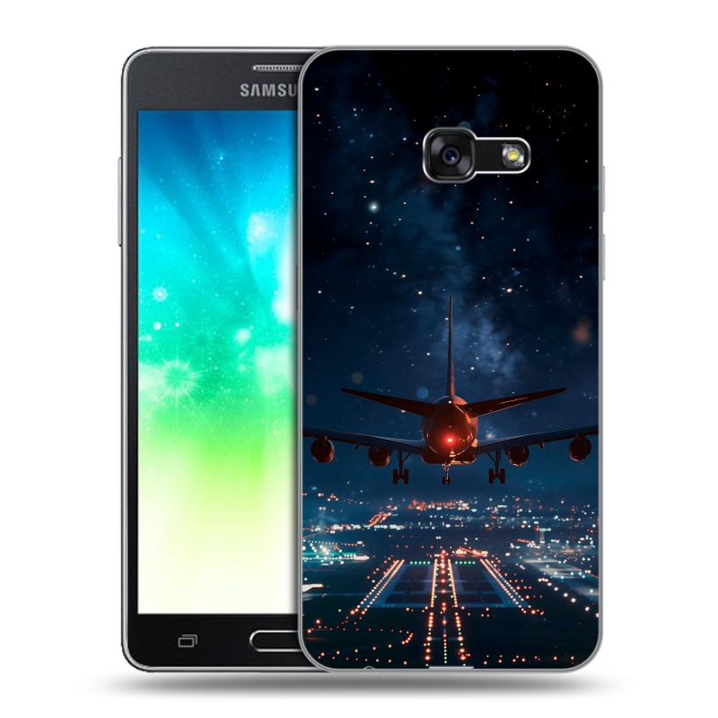 Пластиковый чехол на Samsung Galaxy A3 (2017) с принтом самолет Пластиковый чехол на Samsung Galaxy A3 (2017) с принтом самолет