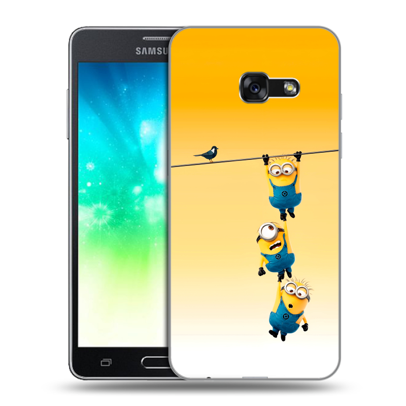 Пластиковый чехол на Samsung Galaxy A3 (2017) с принтом Миньоны Пластиковый чехол на Samsung Galaxy A3 (2017) с принтом Миньоны