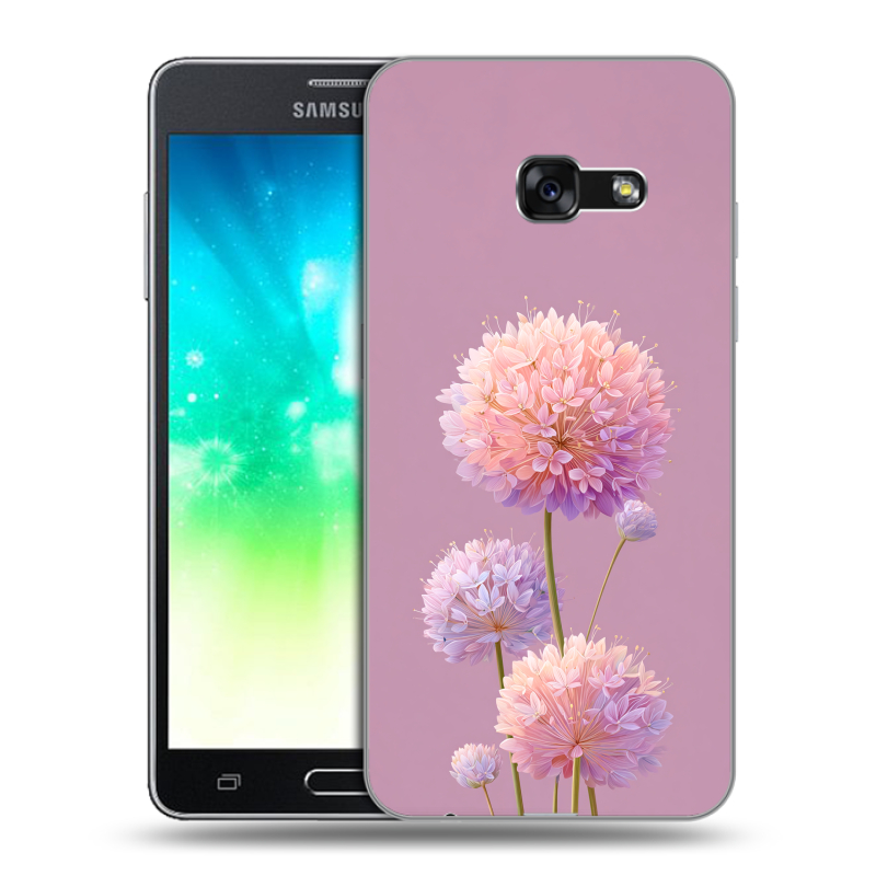 Силиконовый противоударный чехол на Samsung Galaxy A3 (2017) с принтом Цветы Силиконовый противоударный чехол на Samsung Galaxy A3 (2017) с принтом Цветы
