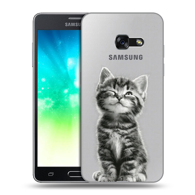 Пластиковый чехол на Samsung Galaxy A3 (2017) с принтом Котенок Пластиковый чехол на Samsung Galaxy A3 (2017) с принтом Котенок