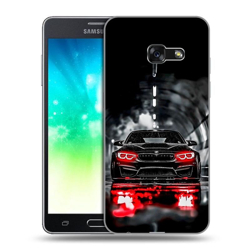 Силиконовый противоударный чехол на Samsung Galaxy A3 (2017) с принтом BMW БМВ Силиконовый противоударный чехол на Samsung Galaxy A3 (2017) с принтом BMW БМВ