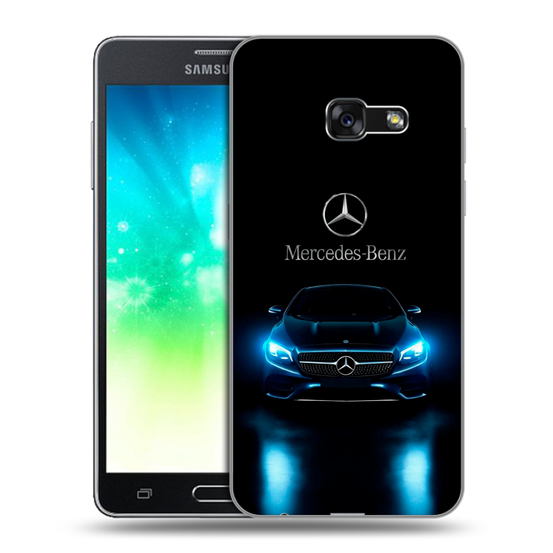 Силиконовый противоударный чехол на Samsung Galaxy A3 (2017) с принтом Mercedes Мерседес Силиконовый противоударный чехол на Samsung Galaxy A3 (2017) с принтом Mercedes Мерседес