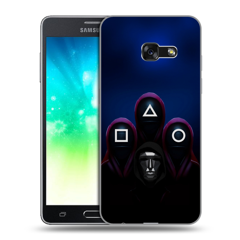 Силиконовый противоударный чехол на Samsung Galaxy A3 (2017) с принтом Игра Кальмара Силиконовый противоударный чехол на Samsung Galaxy A3 (2017) с принтом Игра Кальмара