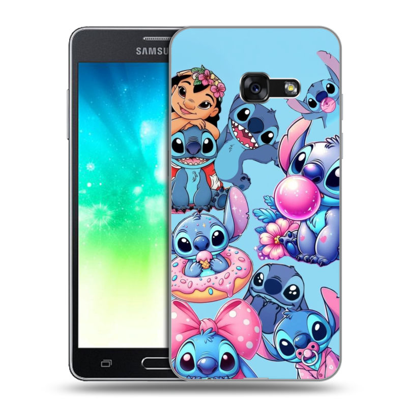 Пластиковый чехол на Samsung Galaxy A3 (2017) с принтом Лило и Стич Пластиковый чехол на Samsung Galaxy A3 (2017) с принтом Лило и Стич