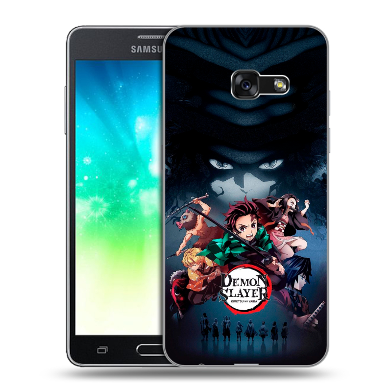 Силиконовый противоударный чехол на Samsung Galaxy A3 (2017) с принтом Demon Slayer Клинок рассекающий демонов Силиконовый противоударный чехол на Samsung Galaxy A3 (2017) с принтом Demon Slayer Клинок рассекающий демонов