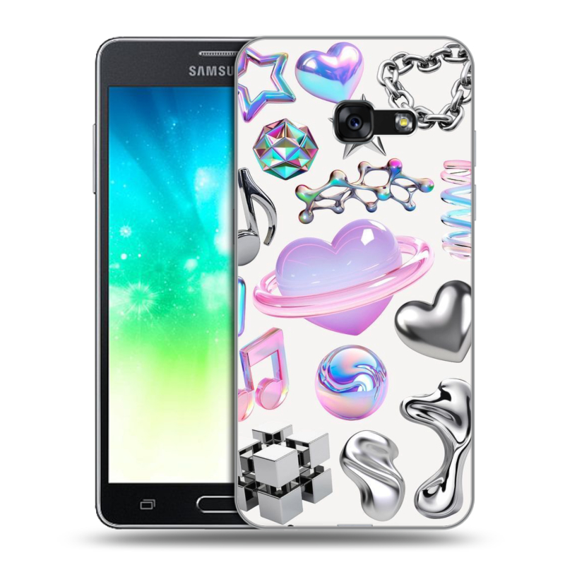 Силиконовый противоударный чехол на Samsung Galaxy A3 (2017) с принтом Y2K Силиконовый противоударный чехол на Samsung Galaxy A3 (2017) с принтом Y2K
