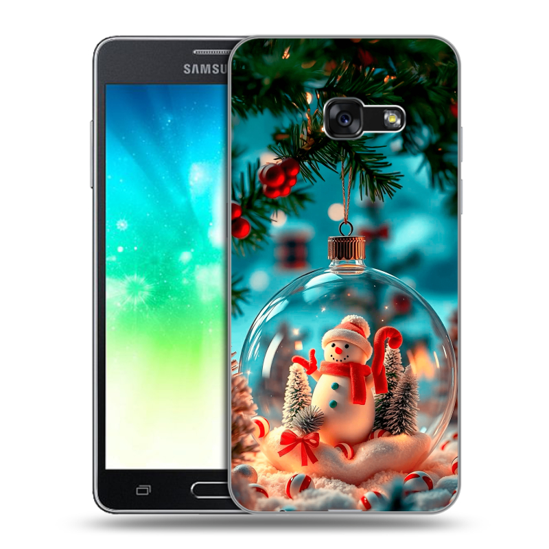 Силиконовый противоударный чехол на Samsung Galaxy A3 (2017) с принтом Новый год Силиконовый противоударный чехол на Samsung Galaxy A3 (2017) с принтом Новый год
