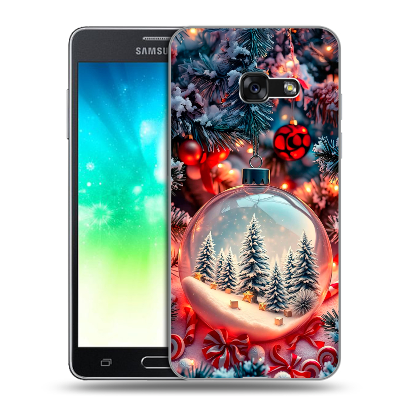 Пластиковый чехол на Samsung Galaxy A3 (2017) с принтом Новый год Пластиковый чехол на Samsung Galaxy A3 (2017) с принтом Новый год