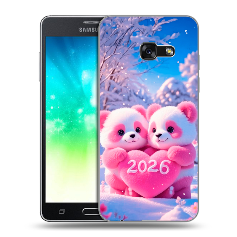 Силиконовый противоударный чехол на Samsung Galaxy A3 (2017) с принтом Новый год Силиконовый противоударный чехол на Samsung Galaxy A3 (2017) с принтом Новый год