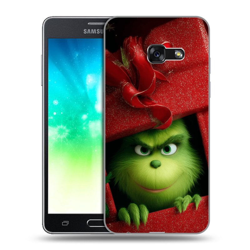 Силиконовый противоударный чехол на Samsung Galaxy A3 (2017) с принтом Новый год Силиконовый противоударный чехол на Samsung Galaxy A3 (2017) с принтом Новый год