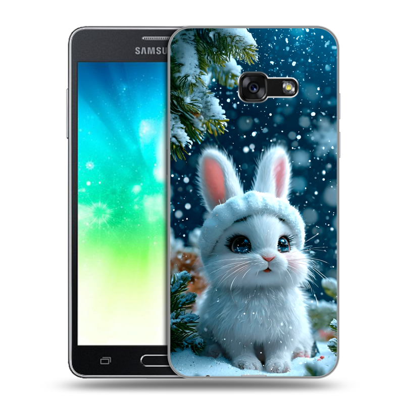 Силиконовый противоударный чехол на Samsung Galaxy A3 (2017) с принтом Новый год Силиконовый противоударный чехол на Samsung Galaxy A3 (2017) с принтом Новый год