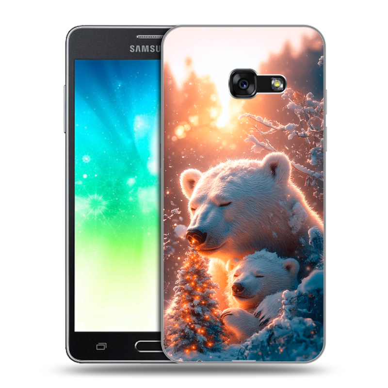 Силиконовый противоударный чехол на Samsung Galaxy A3 (2017) с принтом Новый год Силиконовый противоударный чехол на Samsung Galaxy A3 (2017) с принтом Новый год