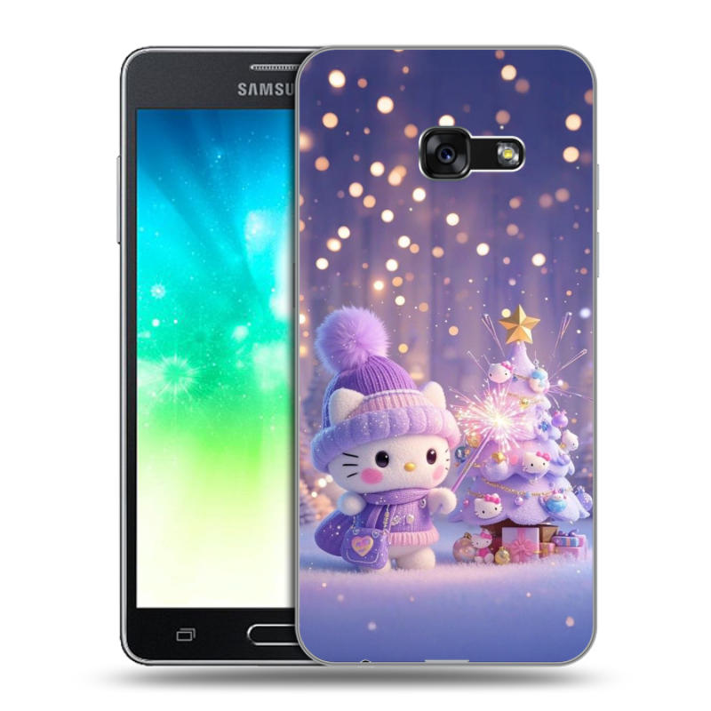 Силиконовый противоударный чехол на Samsung Galaxy A3 (2017) с принтом Новый год Силиконовый противоударный чехол на Samsung Galaxy A3 (2017) с принтом Новый год