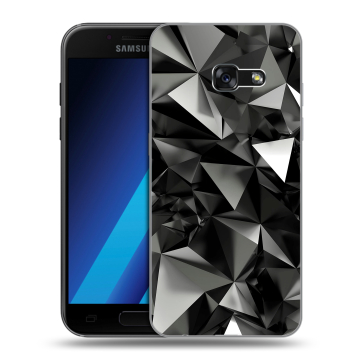 Силиконовый чехол на Samsung Galaxy A7 (2017) с принтом Черные кристаллы Силиконовый чехол на Samsung Galaxy A7 (2017) с принтом Черные кристаллы