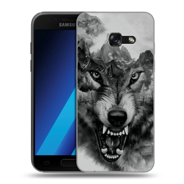 Силиконовый чехол на Samsung Galaxy A7 (2017) с принтом Волк Силиконовый чехол на Samsung Galaxy A7 (2017) с принтом Волк