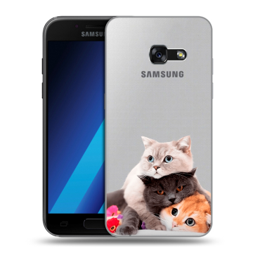 Силиконовый чехол на Samsung Galaxy A7 (2017) с принтом Кошки Силиконовый чехол на Samsung Galaxy A7 (2017) с принтом Кошки