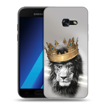 Силиконовый чехол на Samsung Galaxy A7 (2017) с принтом Лев с короной Силиконовый чехол на Samsung Galaxy A7 (2017) с принтом Лев с короной