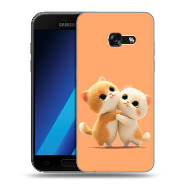 Силиконовый чехол на Samsung Galaxy A7 (2017) с принтом Милые котики Силиконовый чехол на Samsung Galaxy A7 (2017) с принтом Милые котики