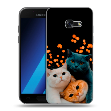 Силиконовый чехол на Samsung Galaxy A7 (2017) с принтом Кошки Силиконовый чехол на Samsung Galaxy A7 (2017) с принтом Кошки