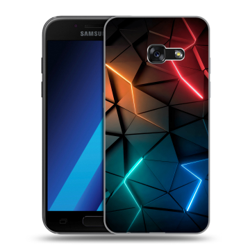 Силиконовый чехол на Samsung Galaxy A7 (2017) с принтом Абстракция неон Силиконовый чехол на Samsung Galaxy A7 (2017) с принтом Абстракция неон