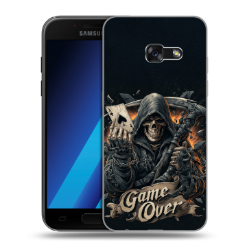 Силиконовый чехол на Samsung Galaxy A7 (2017) с принтом Скелет карты Силиконовый чехол на Samsung Galaxy A7 (2017) с принтом Скелет карты