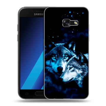 Силиконовый чехол на Samsung Galaxy A7 (2017) с принтом Волки Силиконовый чехол на Samsung Galaxy A7 (2017) с принтом Волки