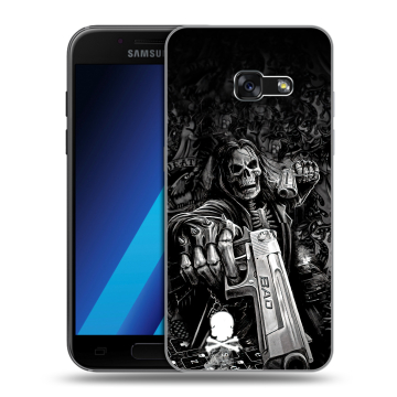Силиконовый чехол на Samsung Galaxy A7 (2017) с принтом Скелет Силиконовый чехол на Samsung Galaxy A7 (2017) с принтом Скелет