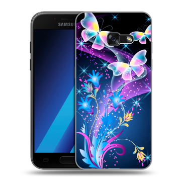 Силиконовый чехол на Samsung Galaxy A7 (2017) с принтом Бабочки Силиконовый чехол на Samsung Galaxy A7 (2017) с принтом Бабочки