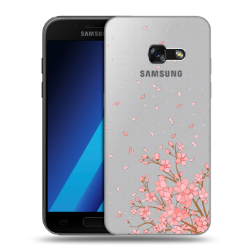 Силиконовый чехол на Samsung Galaxy A7 (2017) с принтом Ветка сакуры Силиконовый чехол на Samsung Galaxy A7 (2017) с принтом Ветка сакуры