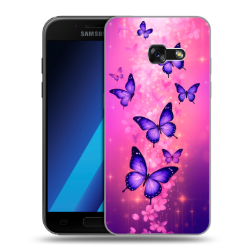 Силиконовый чехол на Samsung Galaxy A7 (2017) с принтом Бабочки Силиконовый чехол на Samsung Galaxy A7 (2017) с принтом Бабочки